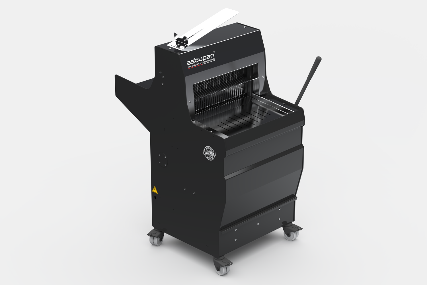 Hijyenik ve kolay temizlenebilir paslanmaz çelik gövdeye sahip ekmek dilimleme makinesi görseli