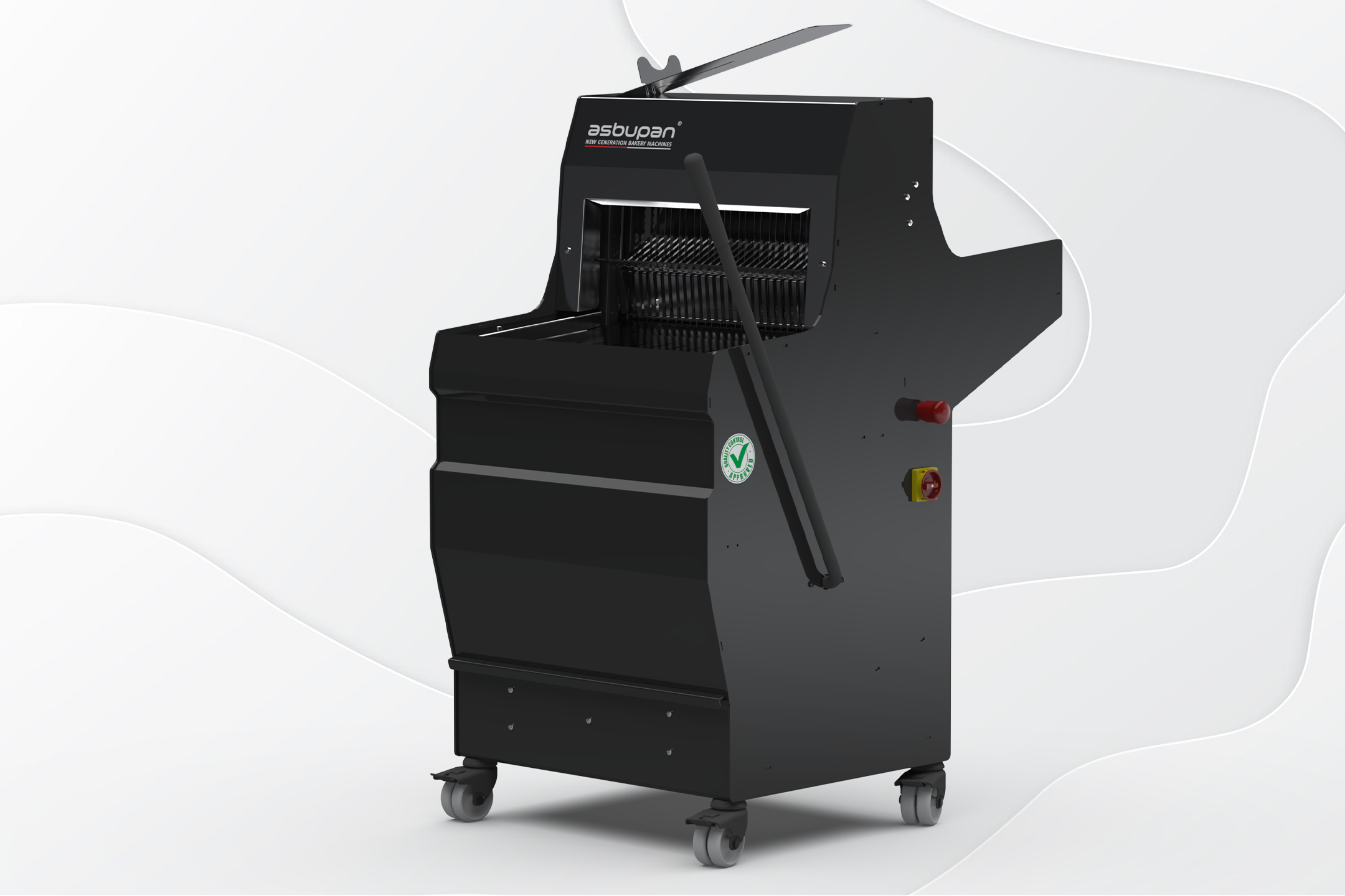 Fırın ve pastaneler için endüstriyel, paslanmaz çelik gövdeli otomatik ekmek dilimleme makine