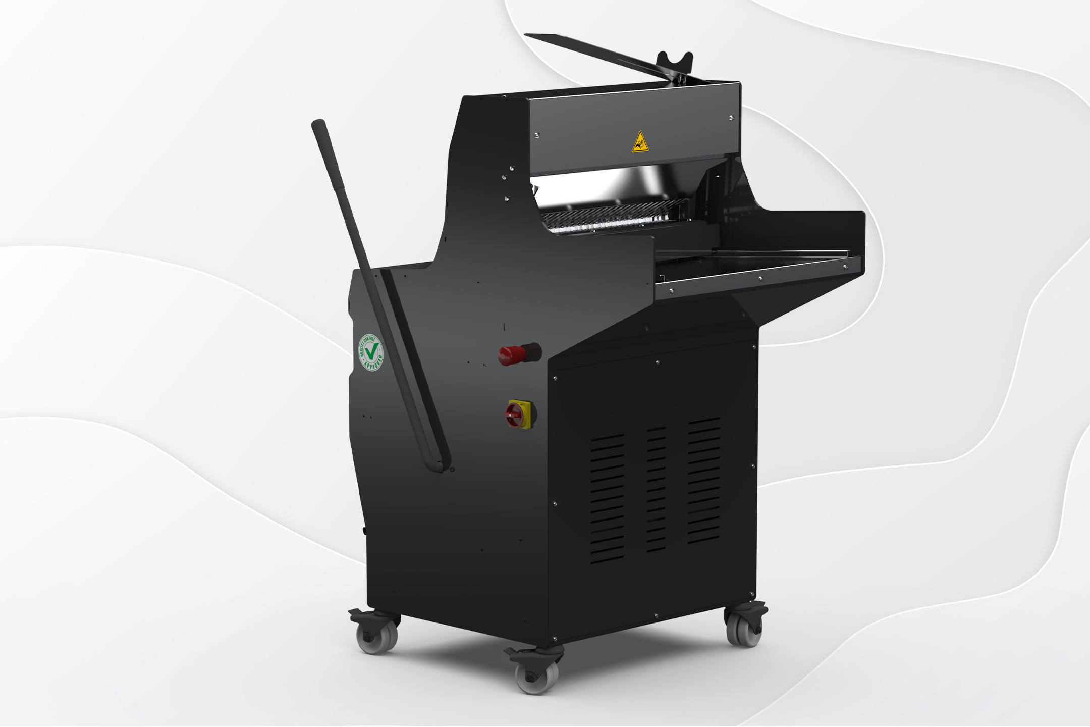 Profesyonel mutfaklar ve unlu mamul üreticileri için güvenli, hijyenik ekmek kesme makinesi