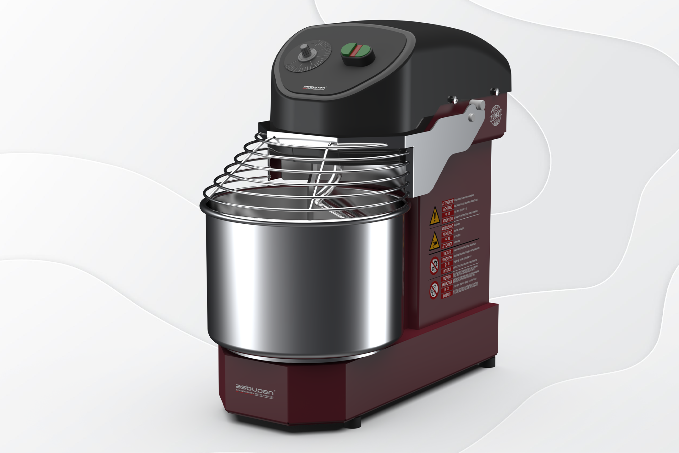 Minichef Serisinin çift hızlı motoruyla sert ve mayalı hamurları kolayca yoğuran profesyonel mutfak ekipmanı