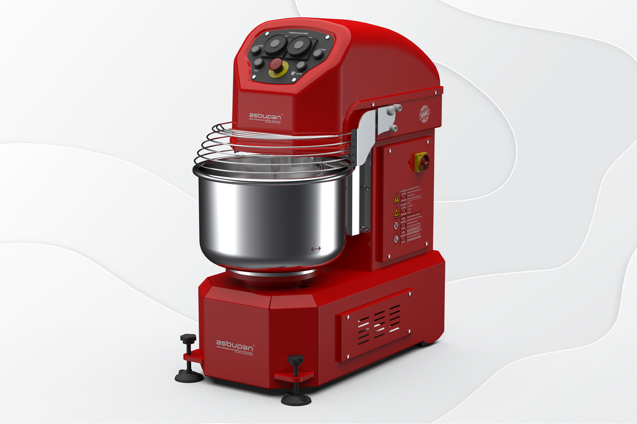 Unlu mamul üretim tesisleri için ideal, programlanabilir kontrollü profesyonel hamur karıştırıcı