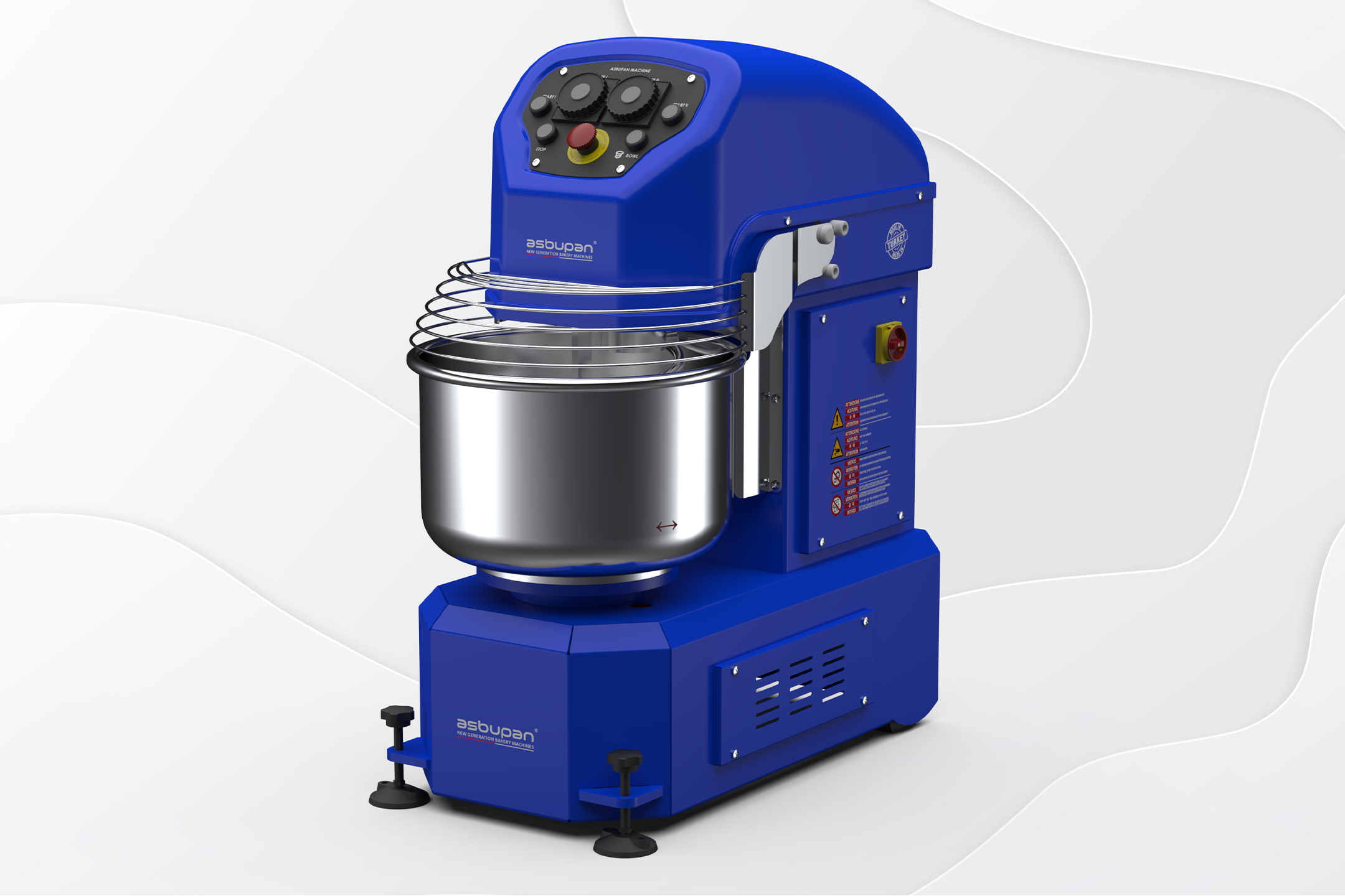 Ağır ve sıkı hamurlar için tasarlanmış, yüksek güçlü motorlu profesyonel spiral karıştırma makinesi