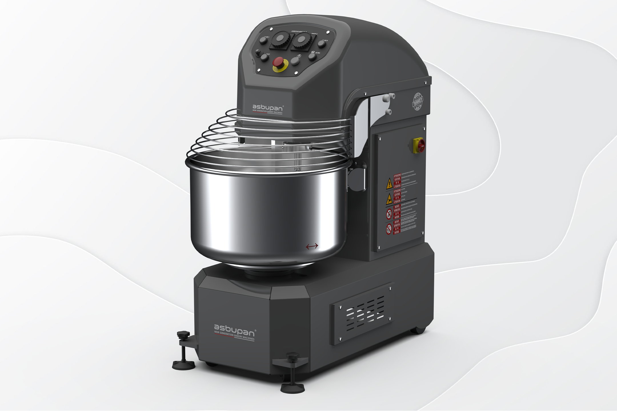 Yüksek verimli, 25 kg un kapasiteli otomatik spiral yoğurucu makine