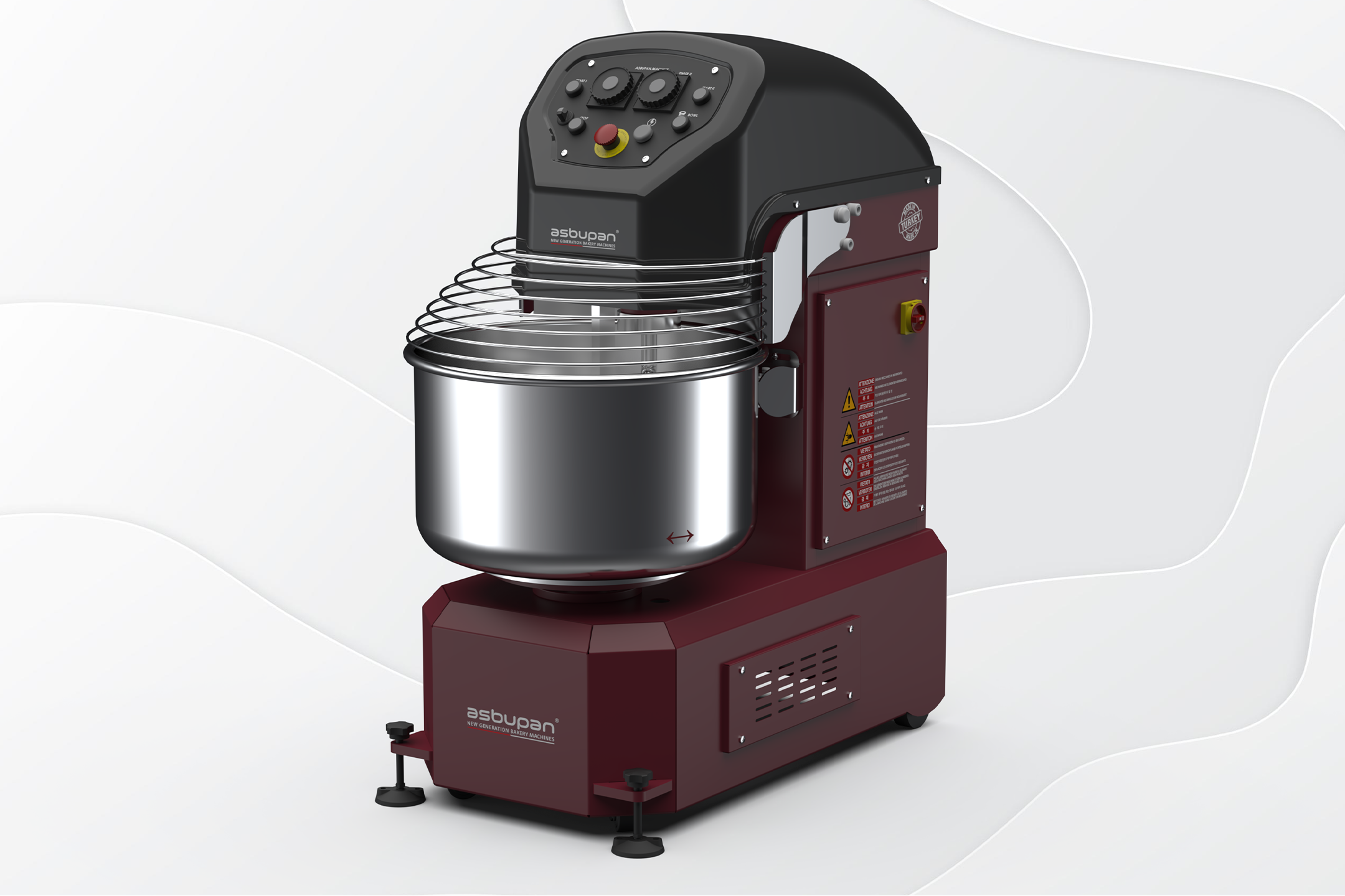 Unlu mamul üretim tesisleri için ideal, programlanabilir kontrollü profesyonel hamur karıştırıcı