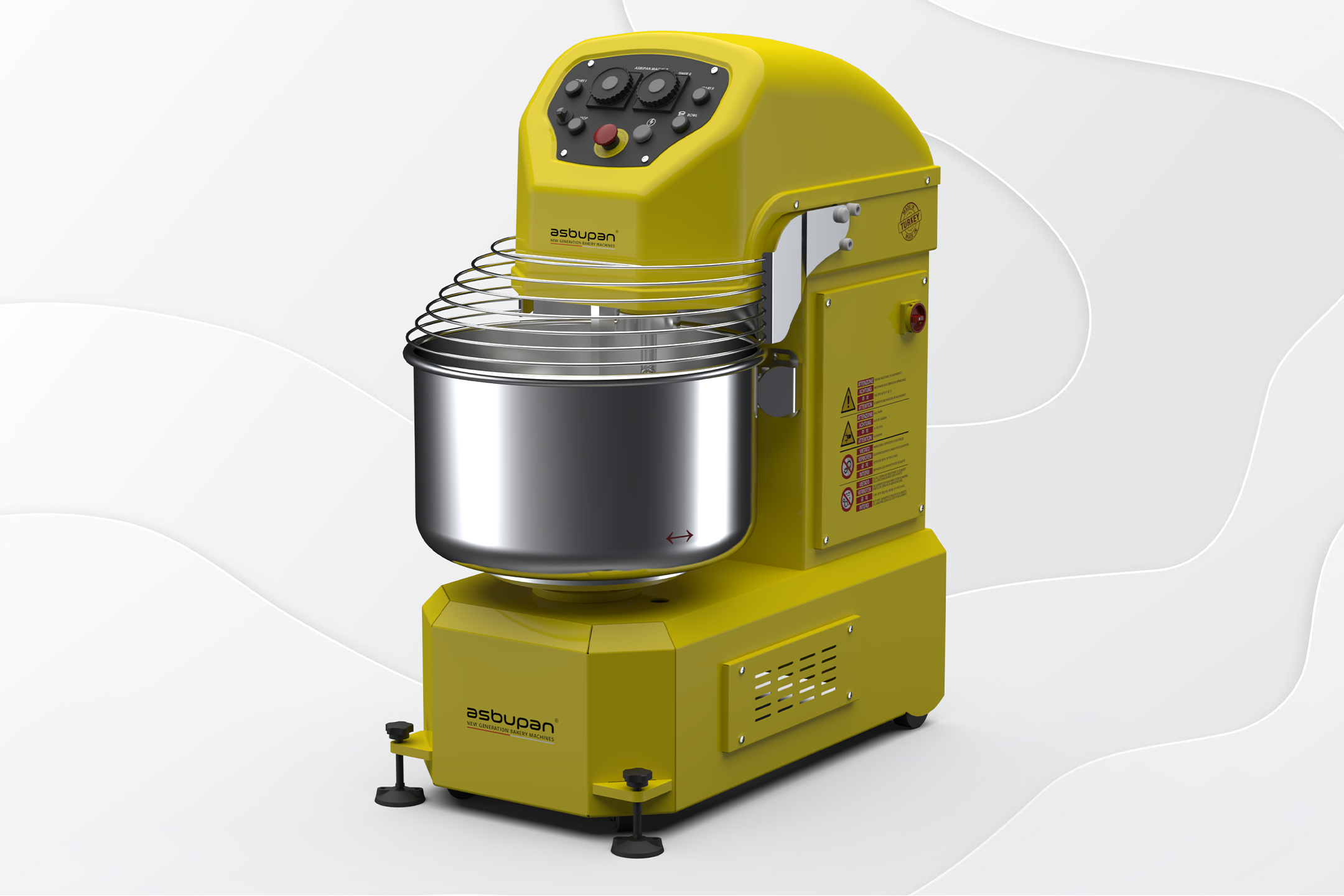 Ağır ve sıkı hamurlar için tasarlanmış, yüksek güçlü motorlu profesyonel spiral karıştırma makinesi