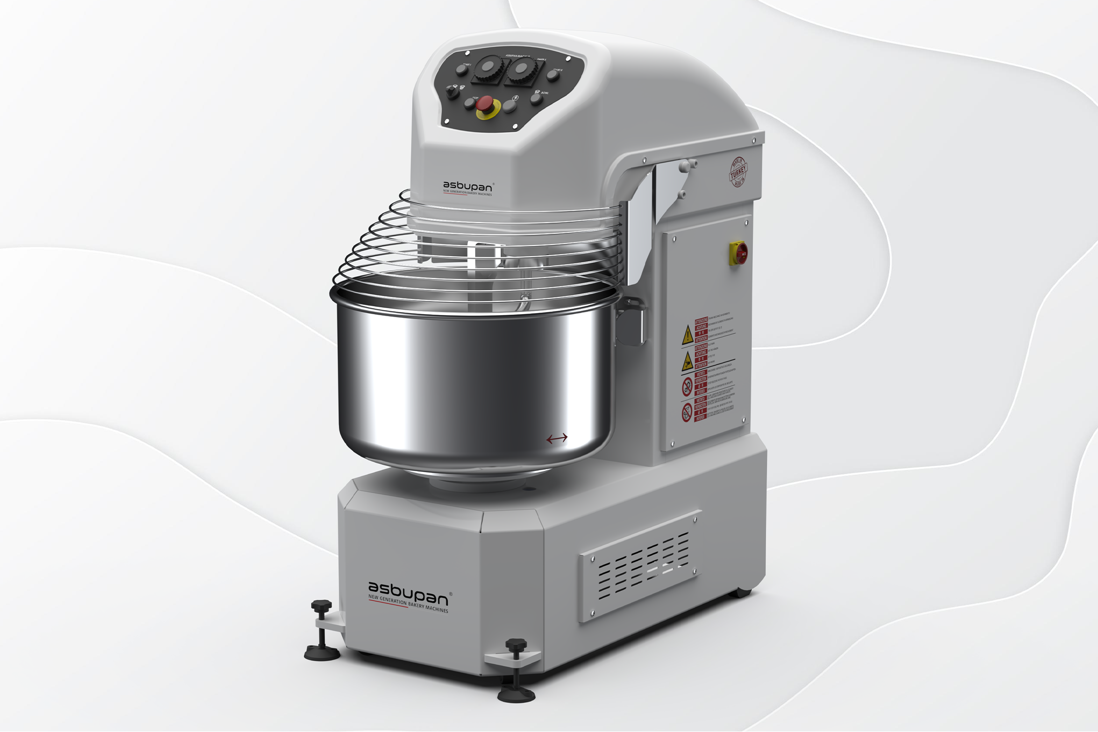 Yüksek verimli, 40 kg un kapasiteli otomatik spiral yoğurucu makine