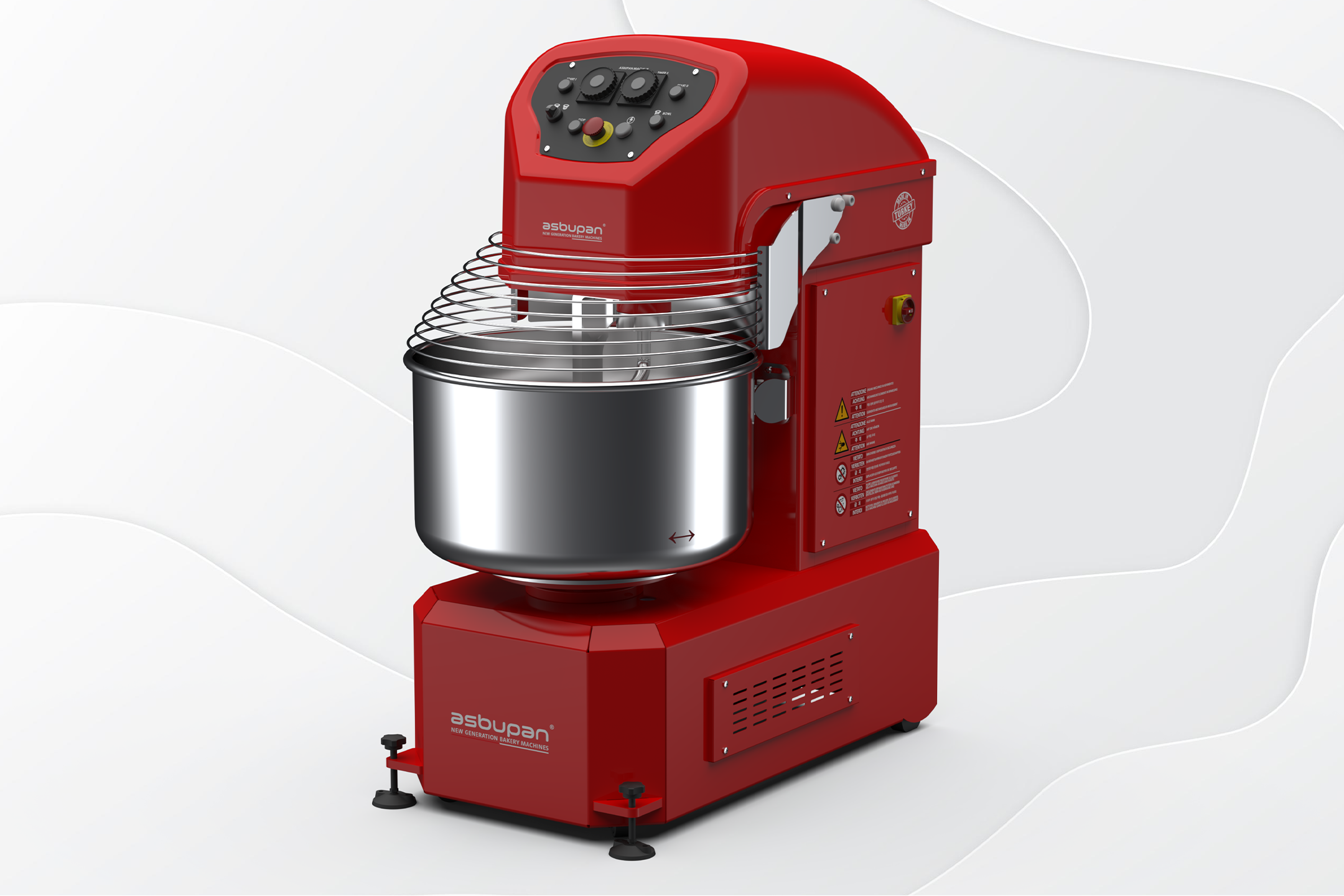 Unlu mamul üretim tesisleri için ideal, programlanabilir kontrollü profesyonel hamur karıştırıcı