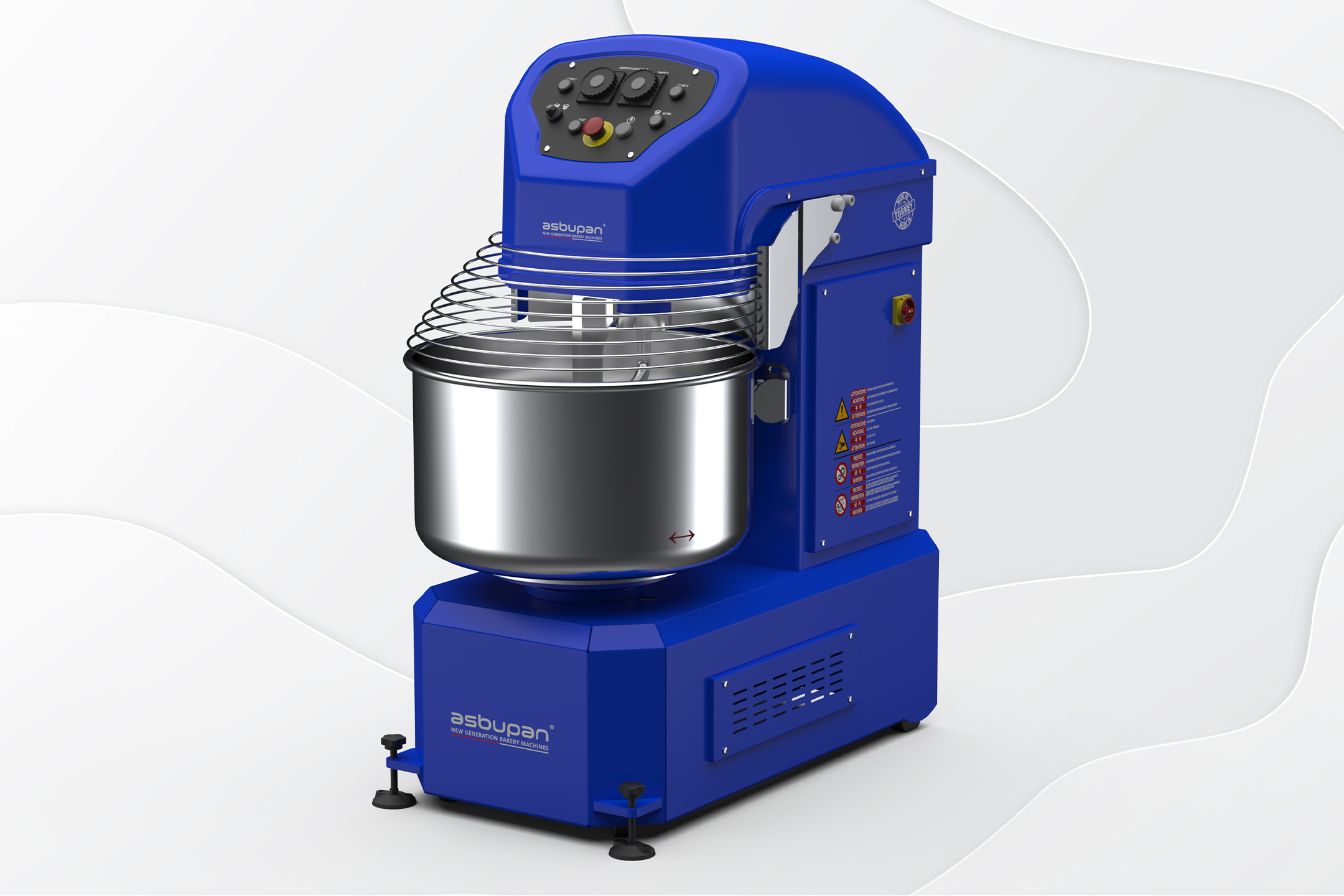 Ağır ve sıkı hamurlar için tasarlanmış, yüksek güçlü motorlu profesyonel spiral karıştırma makinesi