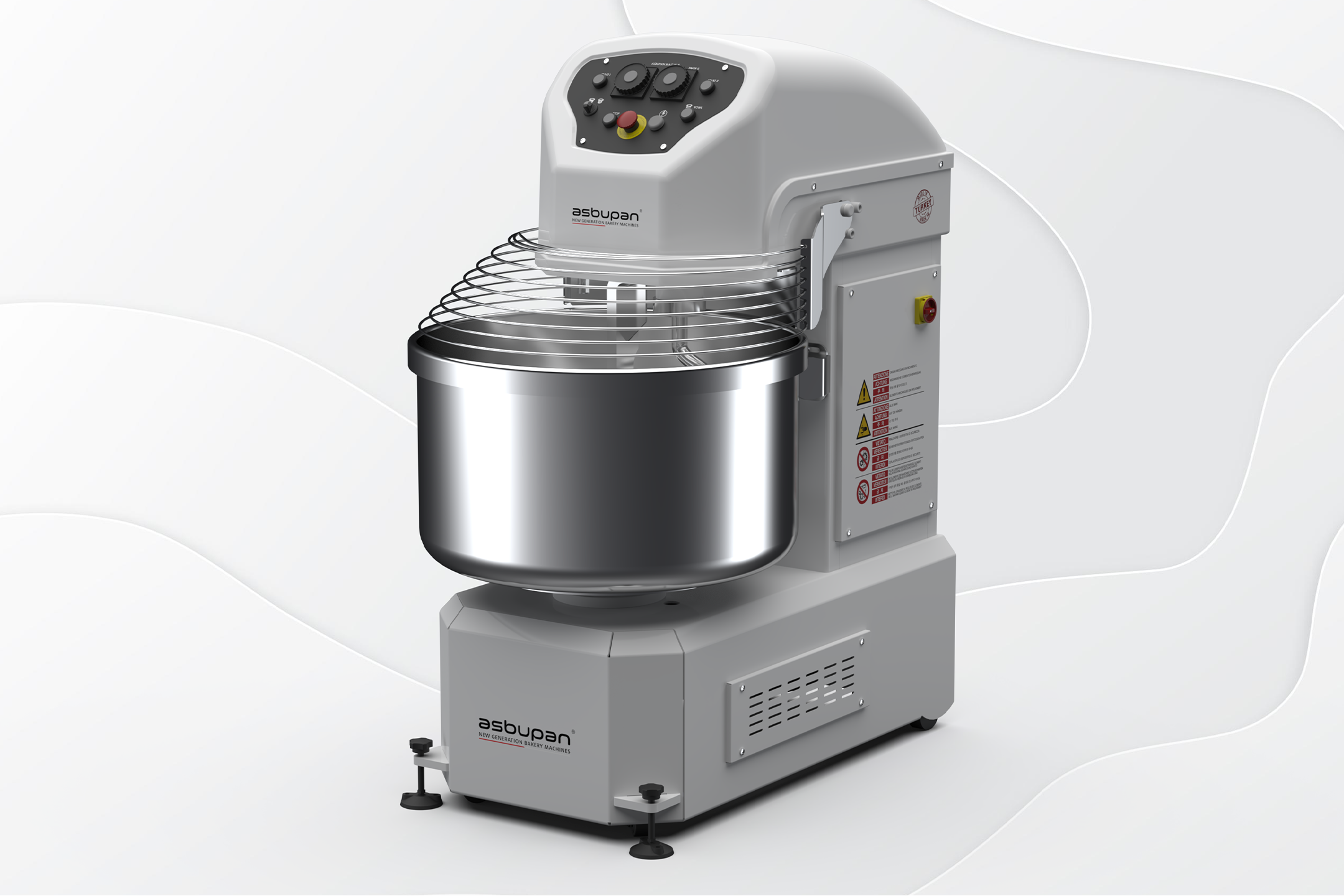 Yüksek verimli, 60 kg un kapasiteli otomatik spiral yoğurucu makine