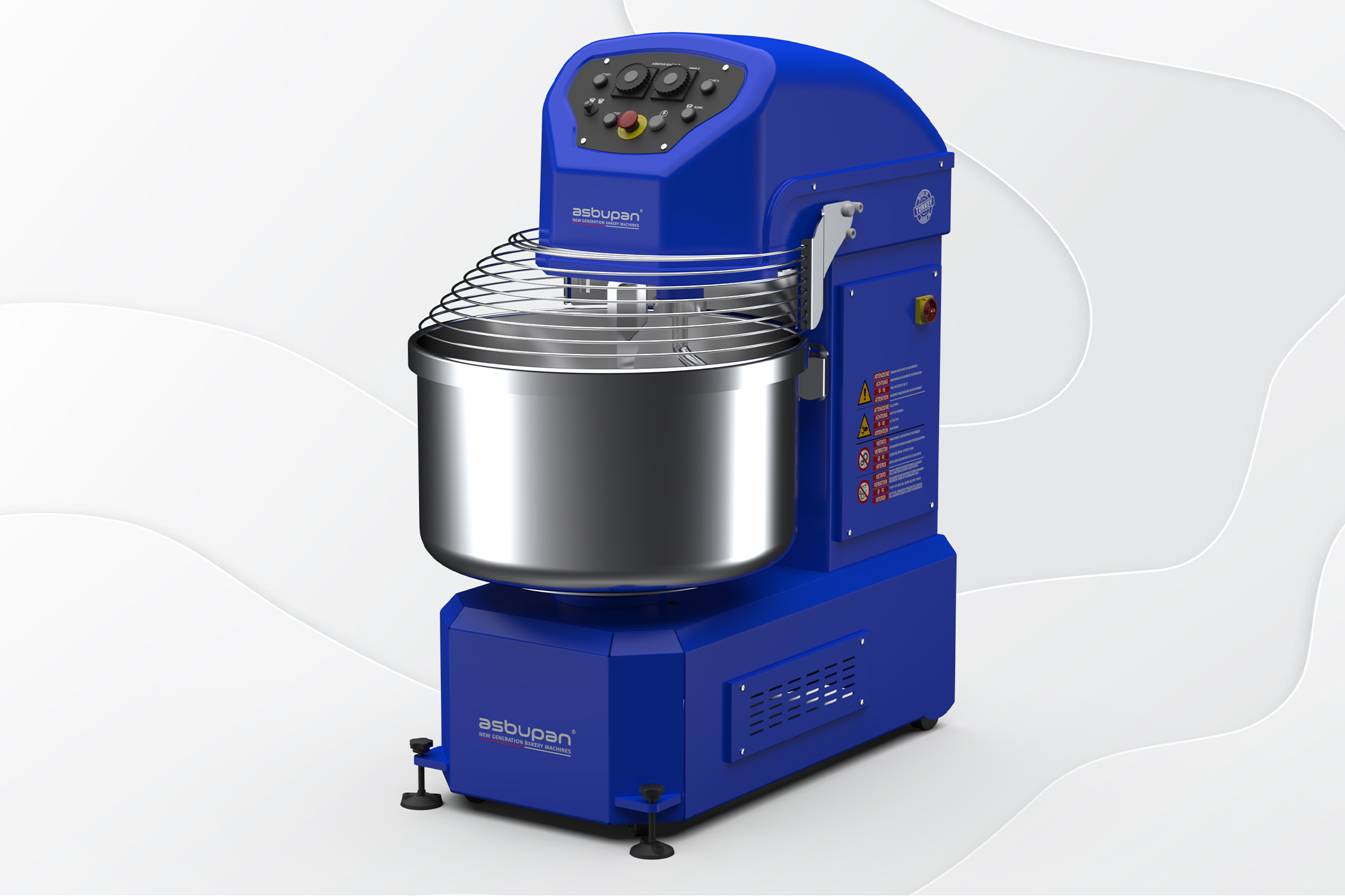 Ağır ve sıkı hamurlar için tasarlanmış, yüksek güçlü motorlu profesyonel spiral karıştırma makinesi