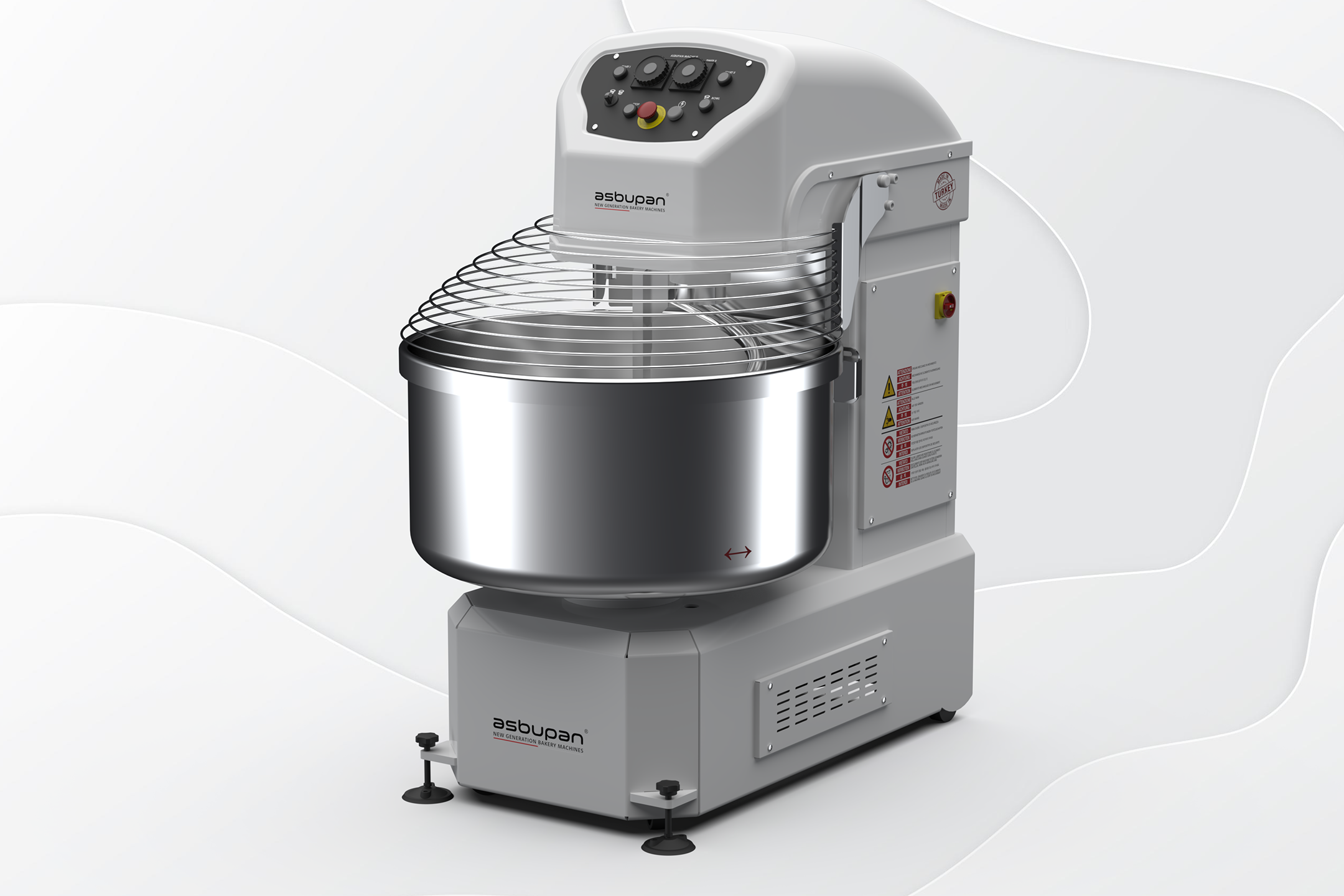 Yüksek verimli, 80 kg un kapasiteli otomatik spiral yoğurucu makine