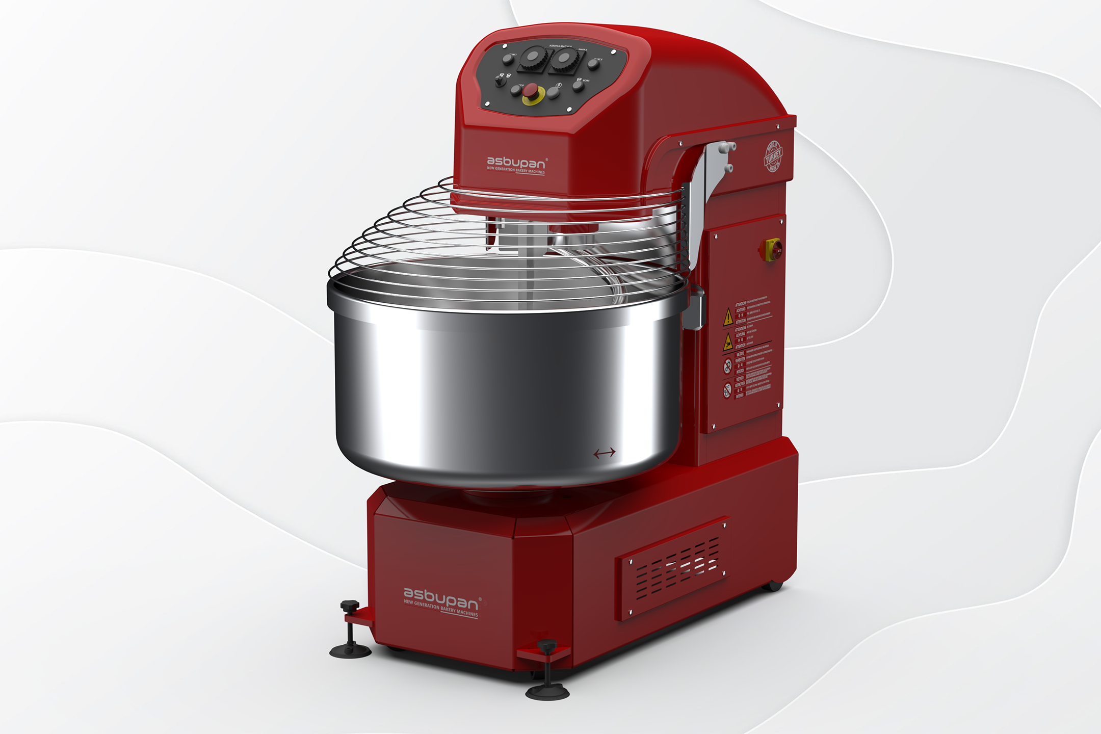 Unlu mamul üretim tesisleri için ideal, programlanabilir kontrollü profesyonel hamur karıştırıcı