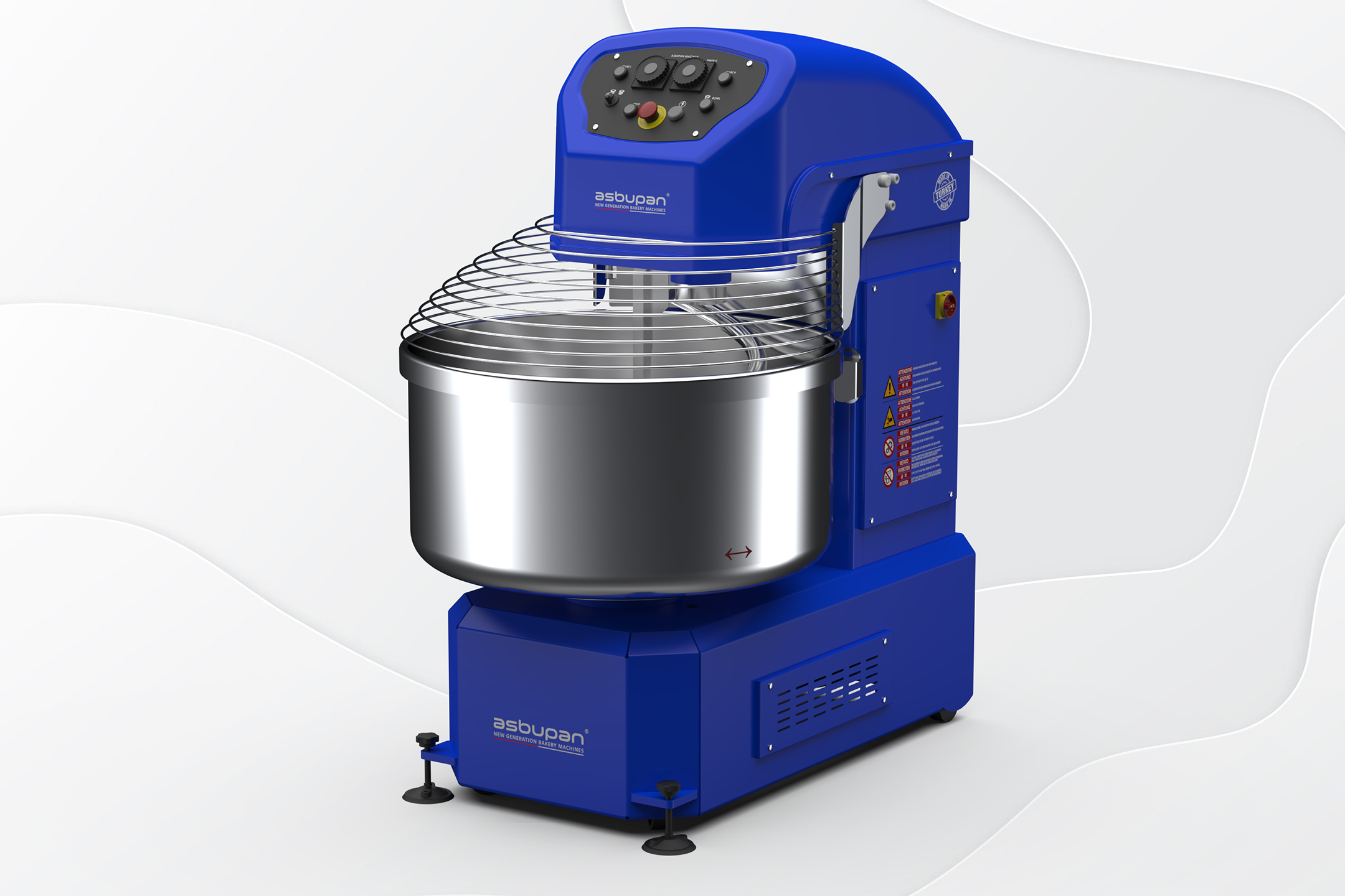 Ağır ve sıkı hamurlar için tasarlanmış, yüksek güçlü motorlu profesyonel spiral karıştırma makinesi